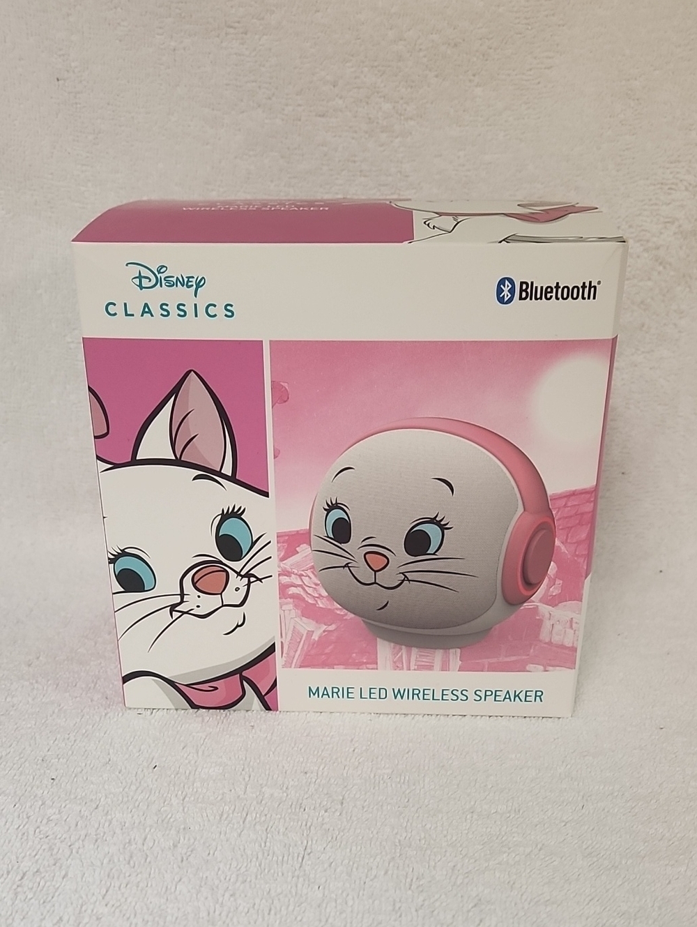 Disney Marie LED Wireless Bluetooth Speaker - Pink & White